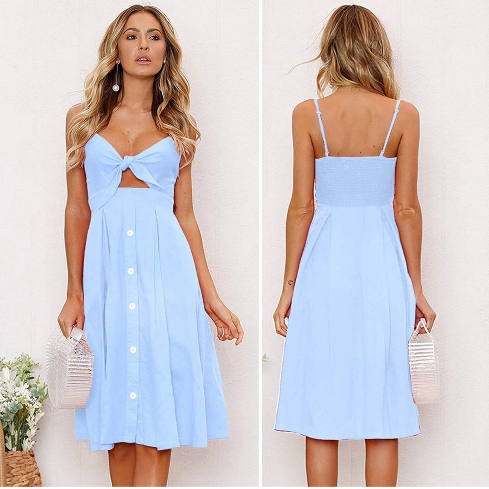Navy Gingham summer dress only worn once! This dress is adorable when worn!